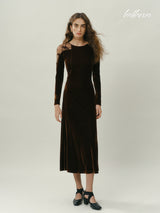 Midnight Velvet Bloom Dress