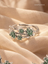 Moss Bud Branch Adjustable Ring | 925 Sterling Silver