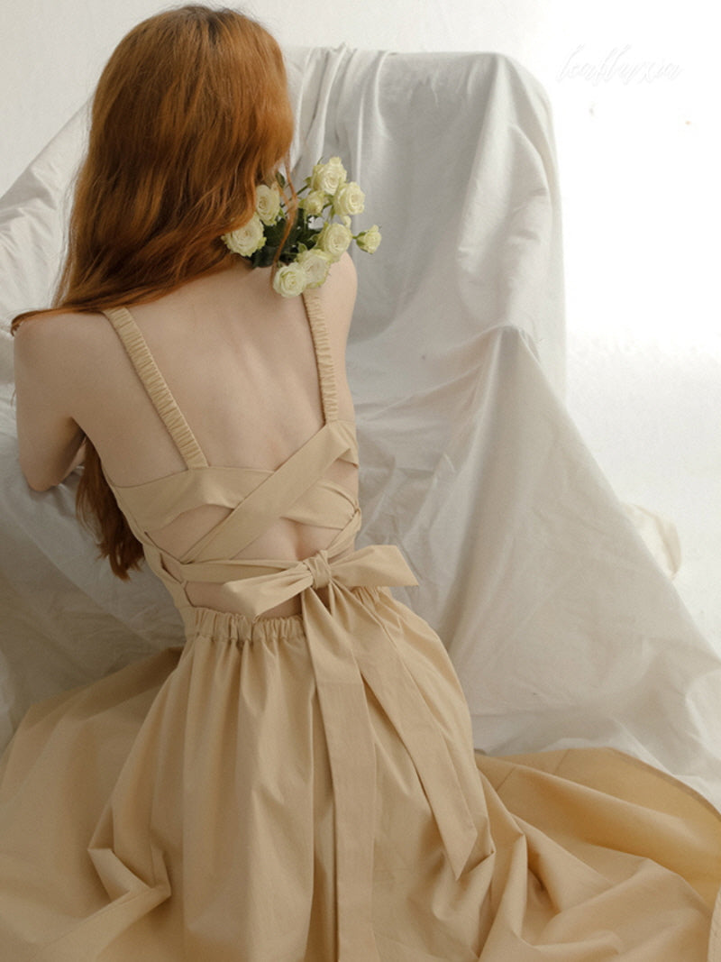 Golden Sand A-Line Dress