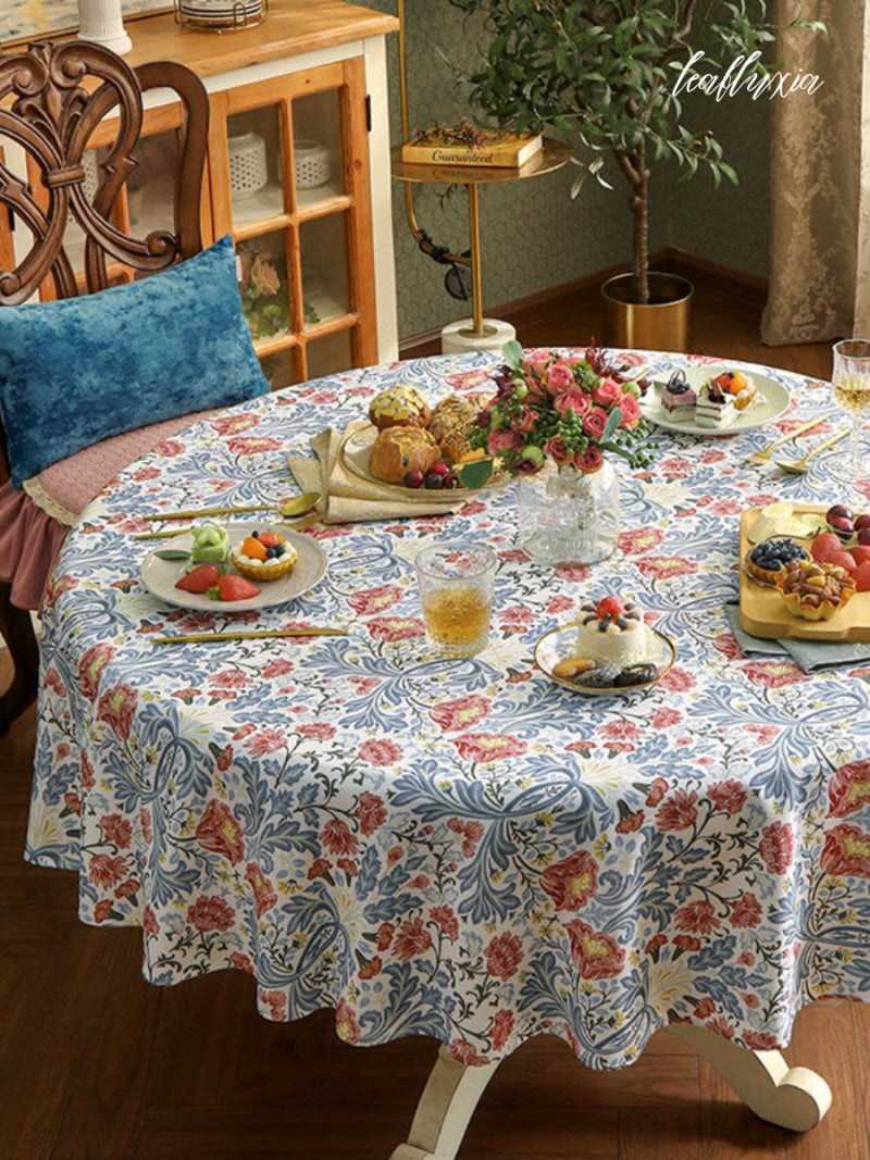 Rosewood Meadow Round Tablecloth