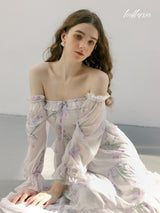 Floral Whimsy Off-Shoulder Dress