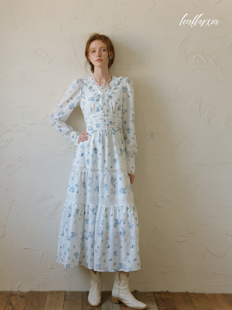 Serene Blue Meadow Dress