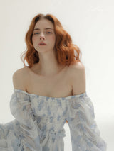 Pastel Snow Blue Elegance Dress