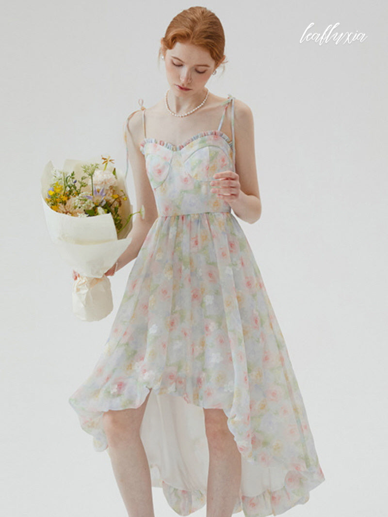Misty Blossom High-Low Dress