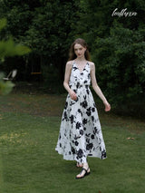 Ivory Noir Bloom Dress