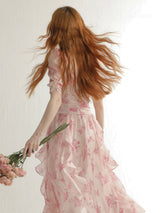 Rose Petal Wrap Dress