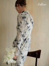 Shadow Wings Velvet Dress