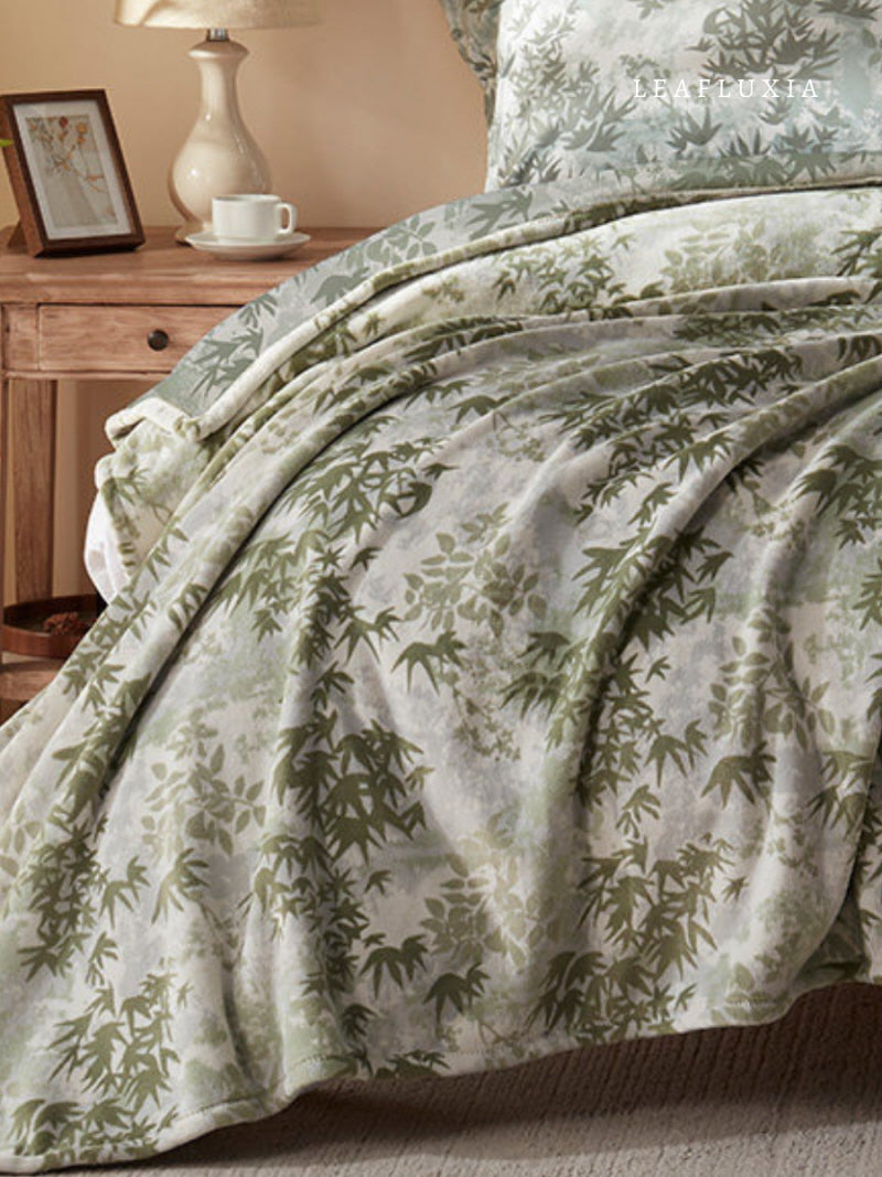 Green Serenity Throw Blanket