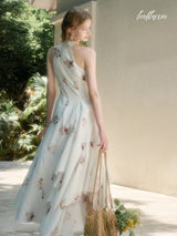 Sunlit Garden Halter Dress