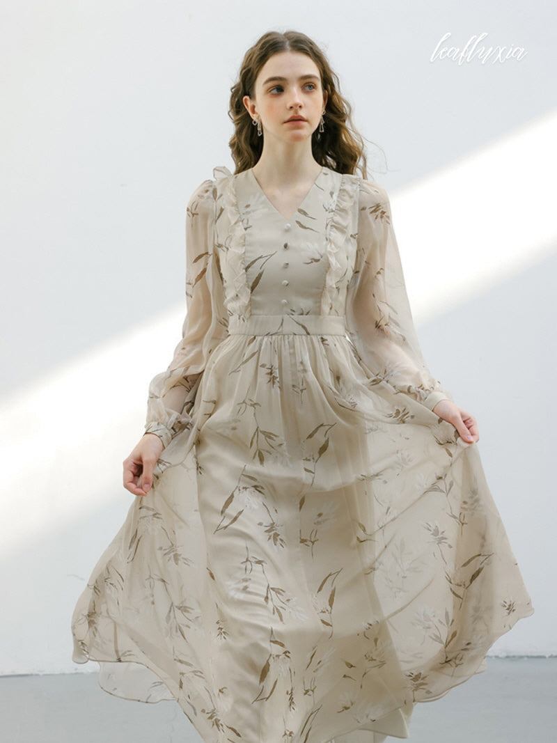 Golden Dusk Grace Dress