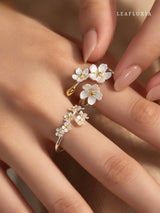 Pear Blossom Adjustable Ring | 925 Sterling Silver