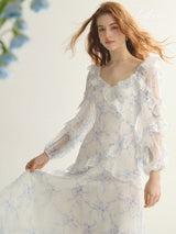 Blue Mist Ruffle Dress