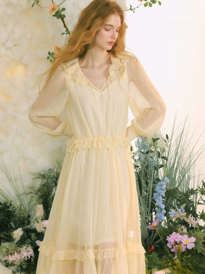 Soft Honey Beige Lumina Dress