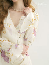 Floral Elegance Wrap Dress