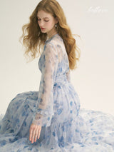 Moonlit Blossom Tiered Dress