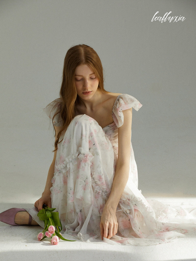 Dreamy Petal Ruffle Dress