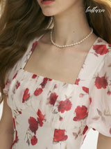 Crimson Blossom Dress