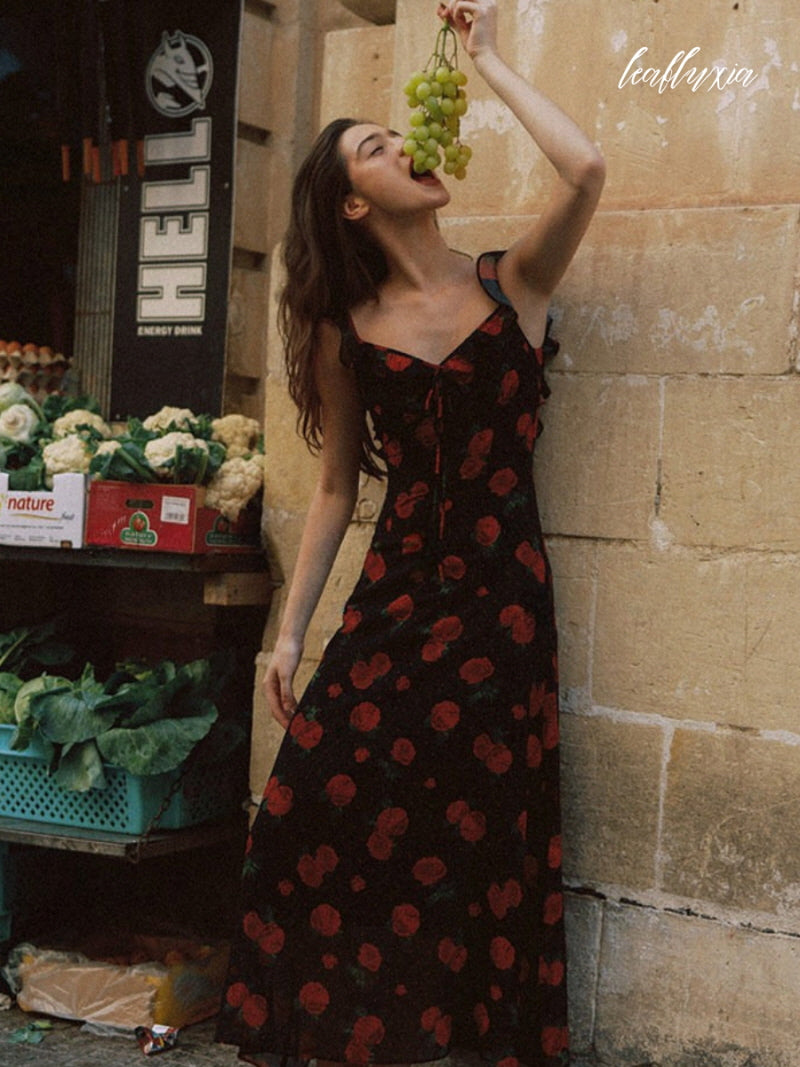 Midnight Rose Reverie Dress