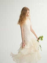 Ivory Whisper Ruffle Dress