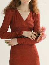 Scarlet Elegance Dress