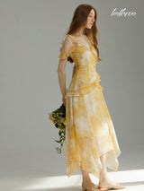 Yellow Floral Long Dress