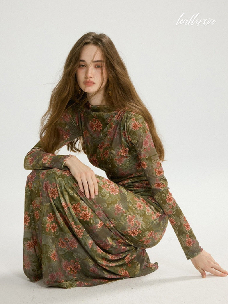 Olive Dusk Bloom Dress