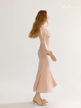 Blush Peach Elegance Dress