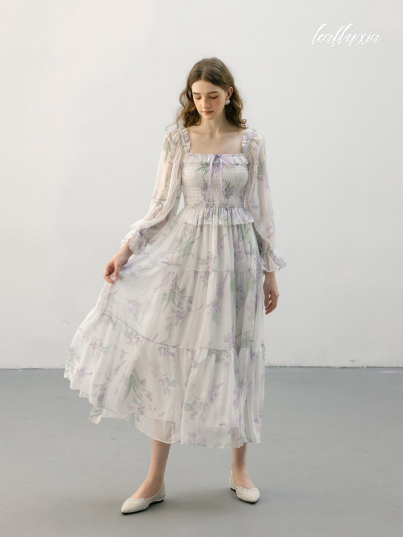 Floral Whimsy Off-Shoulder Dress