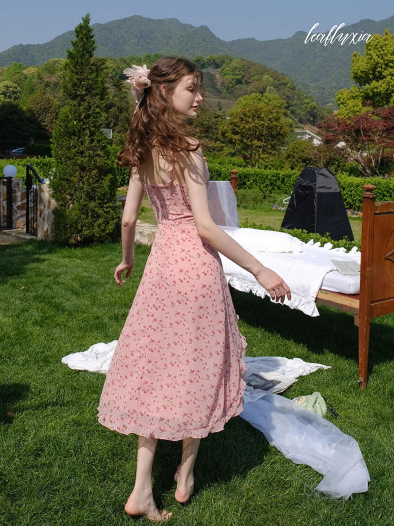 Rosé Ruffle Garden Dress