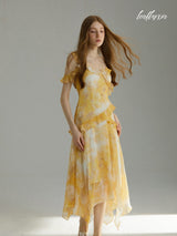 Yellow Floral Long Dress