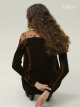 Midnight Velvet Bloom Dress