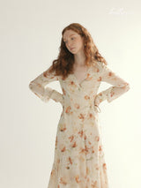 Floral Ruffle Long Dress