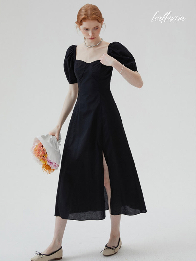 Black Swan Slit Dress