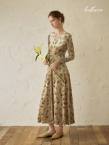 Olive Whisper Long Dress
