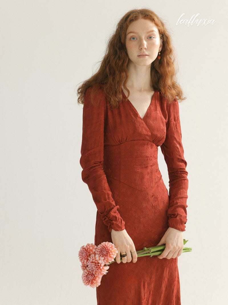 Scarlet Elegance Dress