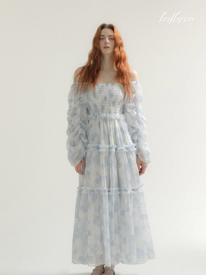 Pastel Snow Blue Elegance Dress