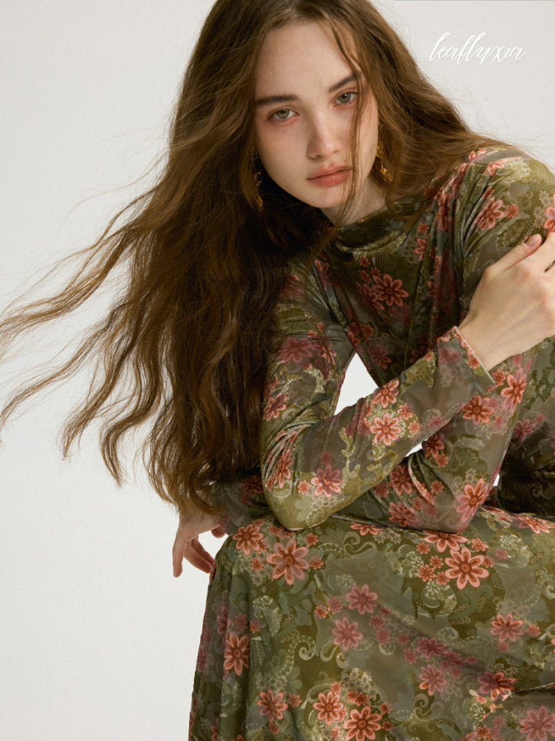 Olive Dusk Bloom Dress