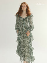 Midnight Ruffle Long Dress
