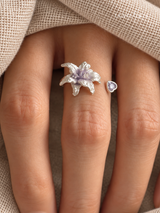 Lily Bloom Adjustable Ring | 925 Sterling Silver