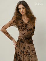 Burnt Rose Floral Dress