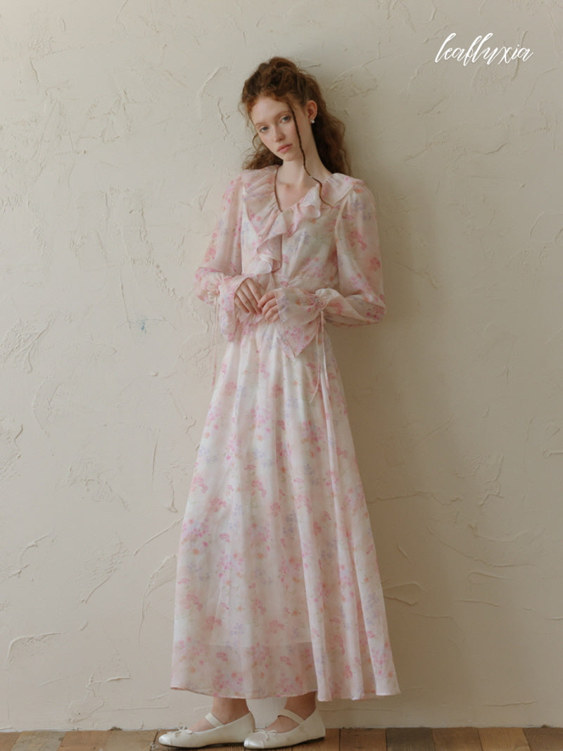 Blush Blossom Ruffle Dress