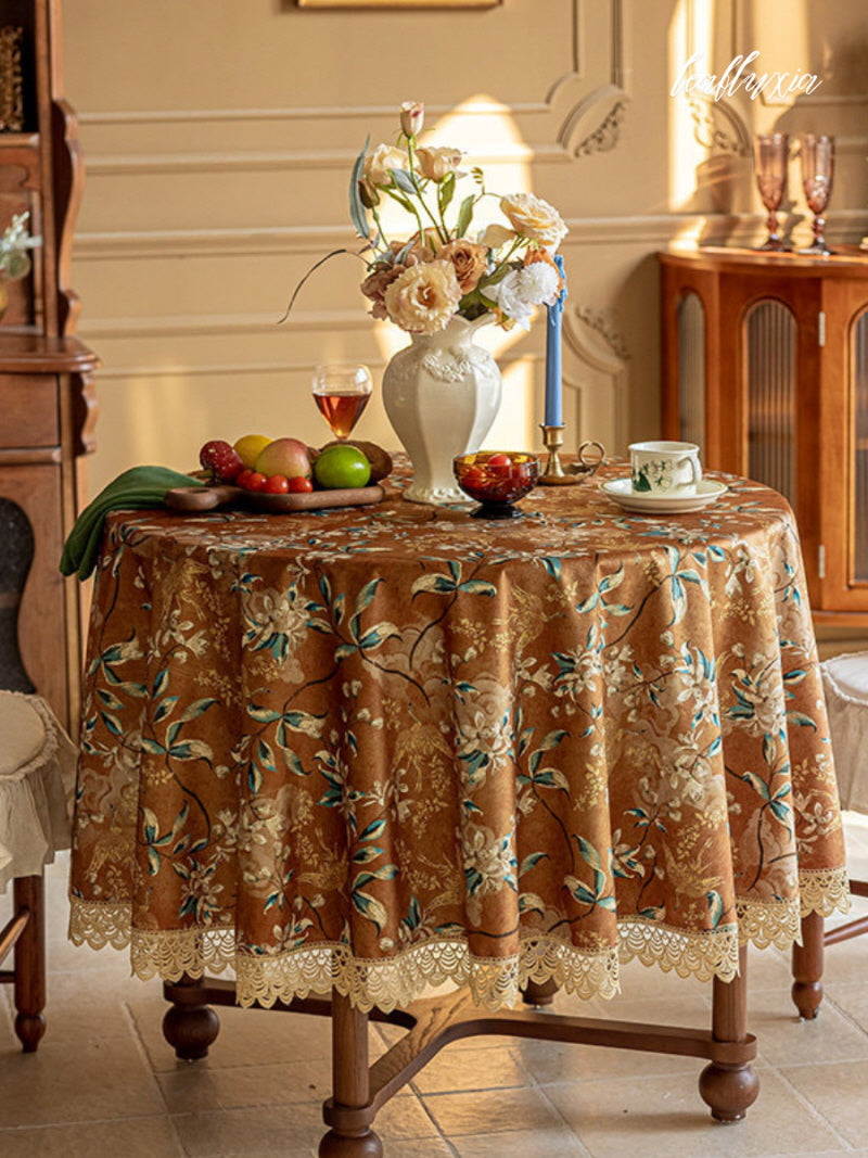 Amber Meadow Round Tablecloth