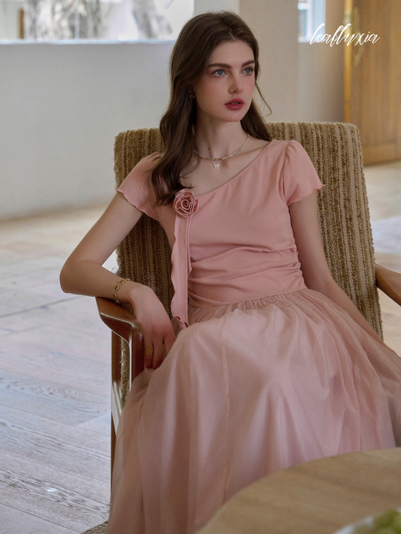 Blush Petal Tulle Dress