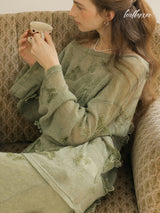 Leaf Whisper Knit Two-Piece Set