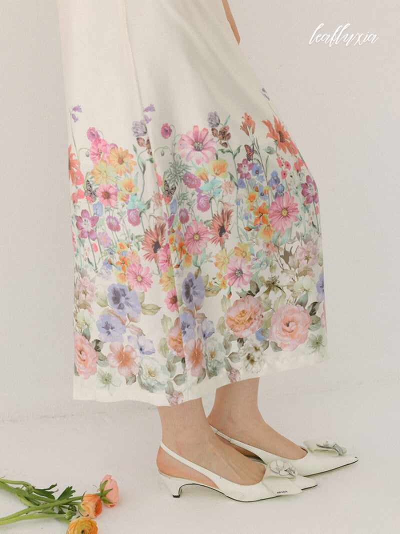 Ivory Blossom Slip Dress