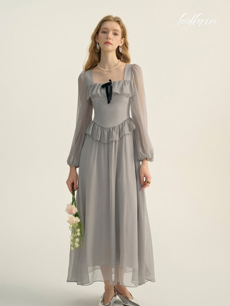 Romantic Frill Chiffon Dress