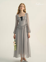 Romantic Frill Chiffon Dress