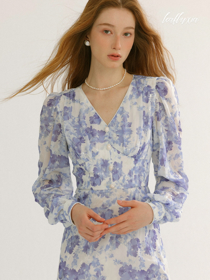 Lavender Bloom Midi Dress