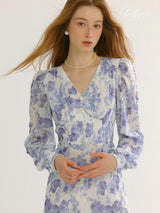 Lavender Bloom Midi Dress