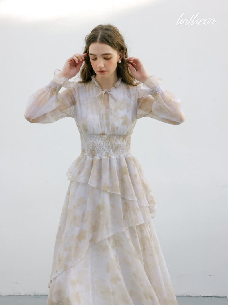 Champagne Bloom Elegance Dress